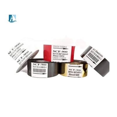 12mm Custom Request Black Hot Stamp Ribbon για εκτύπωση γραμμικού κώδικα και επισήμανση προϊόντων