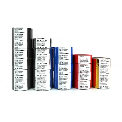 25mm*100m Κόκκινη καυτή χαλίση για την ημερομηνία εκτυπωτή Barcode Ribbon FC3 SCF900 Μηχανή κωδικοποίησης