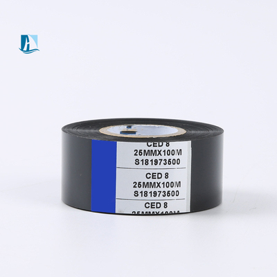 Προσαρμοσμένος εκτυπωτής PET Barcode Ribbon LC1 25mm*100m για εκτυπωτή ημερομηνίας FC3 SCF900 Hot Stamp