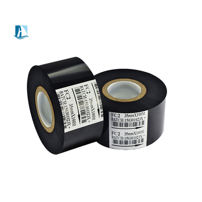 30mm*100m ταινία θερμής σφραγίδωσης για κωδικοποίηση ημερομηνίας σε χαρτί/δέρμα/υφασμάτινο/υφάσματα/πλαστικά