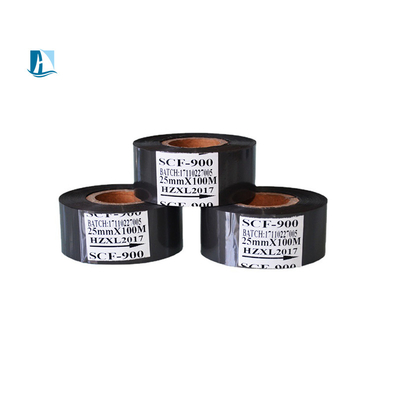 30mm*100m ταινία θερμής σφραγίδωσης για κωδικοποίηση ημερομηνίας σε χαρτί/δέρμα/υφασμάτινο/υφάσματα/πλαστικά