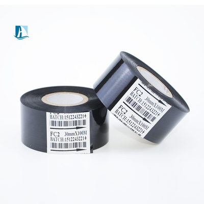 30*100 SCF900 Custom Black Ribbon Hot Stamping Foil για εκτύπωση γραμμικών κωδικών υψηλή ζήτηση