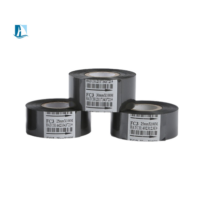 30*100 SCF900 Custom Black Ribbon Hot Stamping Foil για εκτύπωση γραμμικών κωδικών υψηλή ζήτηση