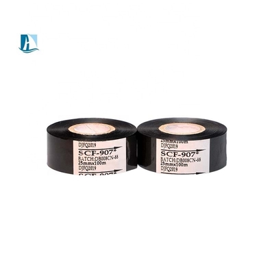 Ταχύτητα κωδικοποίησης 30-600/λεπτο 30mm X 100m Μαύρο ρολό ταινίας κωδικοποίησης για SCF900 ταινία θερμού σφραγίσματος σε συσκευασία