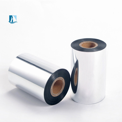 24mm PET Silver Hot Stamping Ribbon LC1 50mm*100m για ημερομηνία εκτύπωσης και φιλμ συσκευασίας