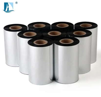 24mm PET Silver Hot Stamping Ribbon LC1 50mm*100m για ημερομηνία εκτύπωσης και φιλμ συσκευασίας
