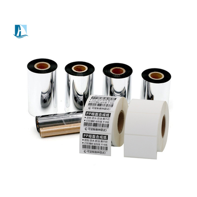 24mm PET Silver Hot Stamping Ribbon LC1 50mm*100m για ημερομηνία εκτύπωσης και φιλμ συσκευασίας