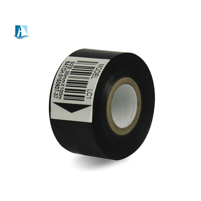 30mm * 100m LC1 Μαύρη ταινία μελάνης θερμικής μεταφοράς για γραφομηχανή Ημερομηνία παρτίδας