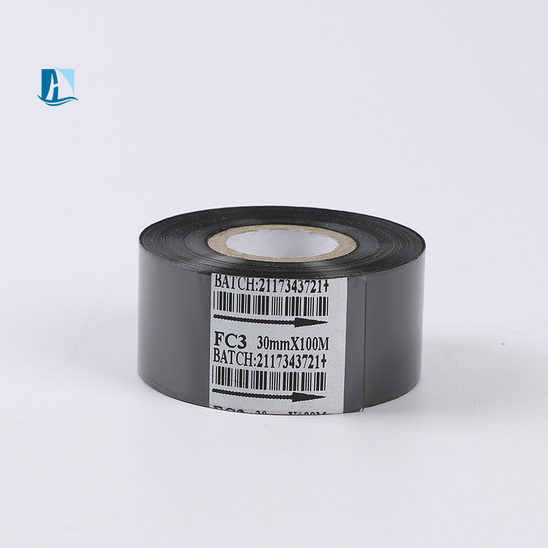 30mm * 100m LC1 Μαύρη ταινία μελάνης θερμικής μεταφοράς για εκτυπωτή Ημερομηνία παρτίδας πλαστικό υλικό