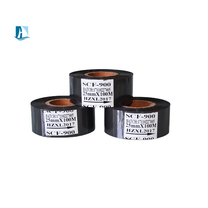 25mm*100m PET LC1 Ταινία μελάνης θερμικής μεταφοράς για μηχανή εκτύπωσης ετικετών χρονολογίας