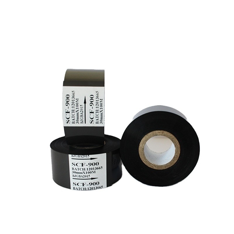 30mm*100m SCF900 LC1 Γενική κορδέλα γραμμικού κώδικα Ζεστή εκτύπωση Φόλιο γραμματοσήματος για εκτύπωση ημερομηνίας λήξης